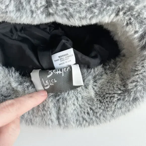 Vintage Peter Bettley Grey Faux Fur Russian Cossack Hat - Picture 5 of 6